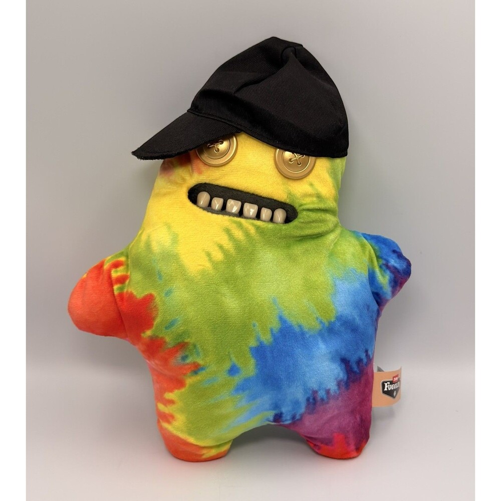 ZURU Fuggler Fugg Life Sir Splodge A Lot 9” Rainbow Tie Dye Plush Black Hat